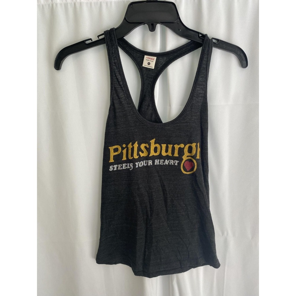 Homage‎ Pittsburgh Steel Your Heart Tank Top Womens XS